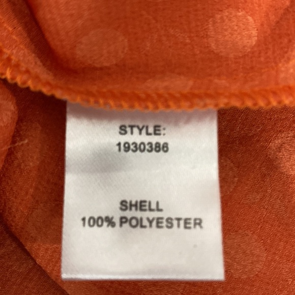 Anthropology Current Air Los Angeles Orange V Neck Blouse/ Top size S - Picture 8 of 9